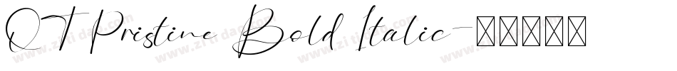 QTPristine Bold Italic字体转换